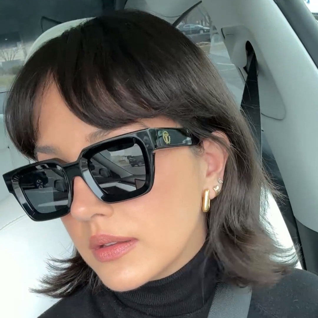 Capo - Matte Black Oversized Sunglasses