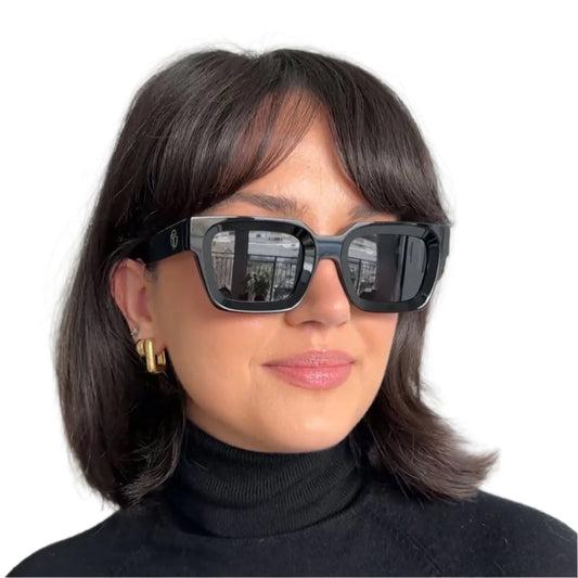 Capo - Matte Black Oversized Sunglasses